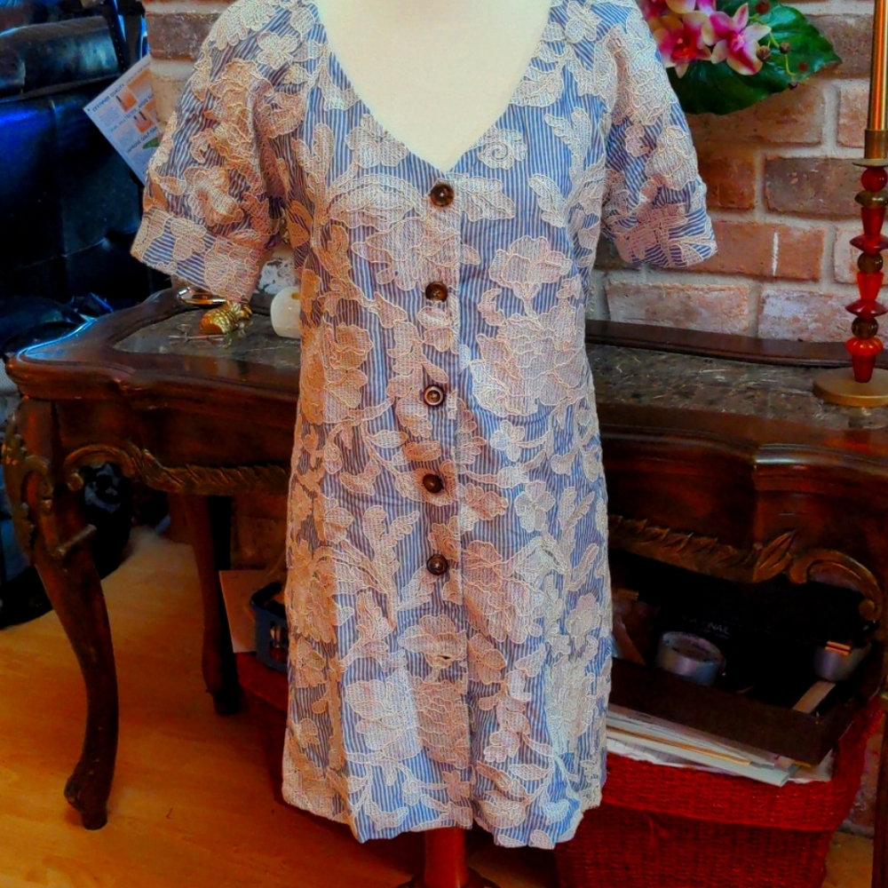 Waverly grey Embroidered dress